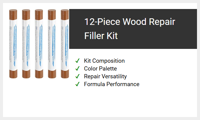 12-Piece Wood Repair Filler Kit