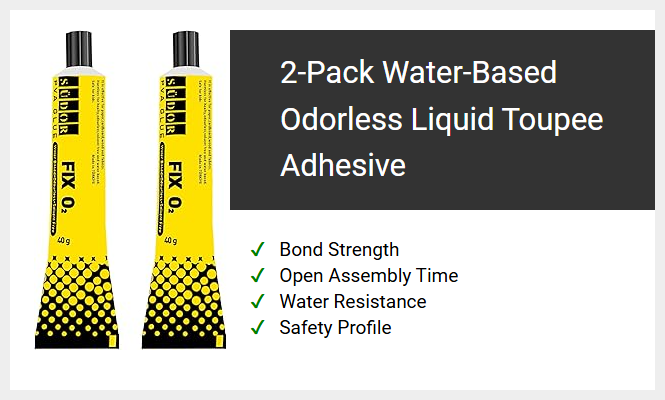 2-Pack Water-Based Odorless Liquid Toupee Adhesive
