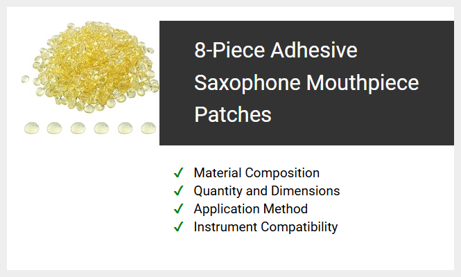 8-Piece Adhesive Saxophone Mouthpiece Patches