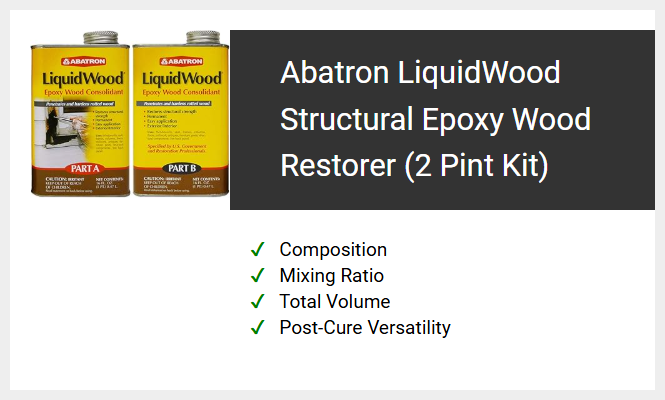 Abatron LiquidWood Structural Epoxy Wood Restorer (2 Pint Kit)
