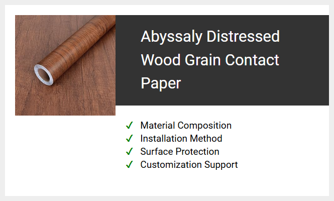 Abyssaly Distressed Wood Grain Contact Paper