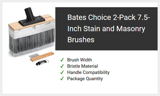 Bates Choice 2-Pack 7.5-Inch Stain and Masonry Brushes