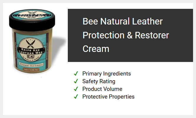 Bee Natural Leather Protection & Restorer Cream
