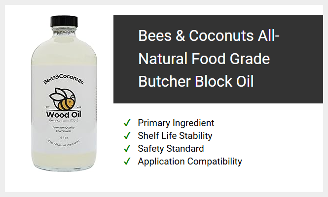 Bees & Coconuts All-Natural Food Grade Butcher Block Oil