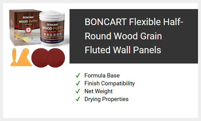 BONCART Flexible Half-Round Wood Grain Fluted Wall Panels