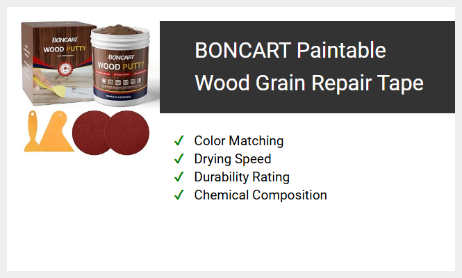 BONCART Paintable Wood Grain Repair Tape
