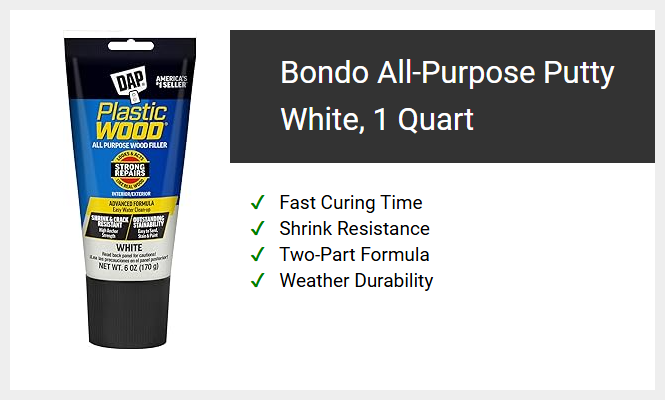 Bondo All-Purpose Putty White, 1 Quart