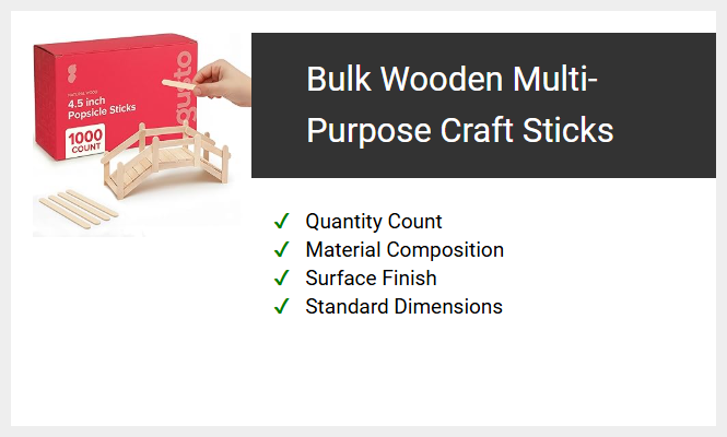 Bulk Wooden Multi-Purpose Craft Sticks