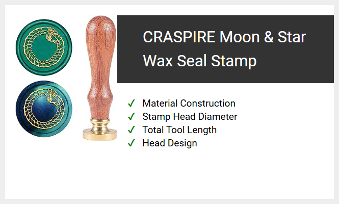 CRASPIRE Moon & Star Wax Seal Stamp