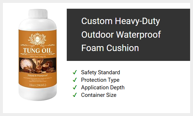 Custom Heavy-Duty Outdoor Waterproof Foam Cushion