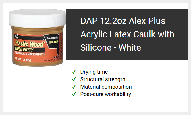 DAP 12.2oz Alex Plus Acrylic Latex Caulk with Silicone (White)