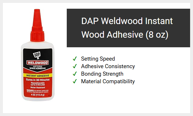 DAP Weldwood Instant Wood Adhesive (8 oz)