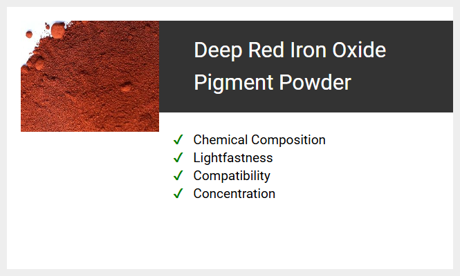 Deep Red Iron Oxide Pigment Powder
