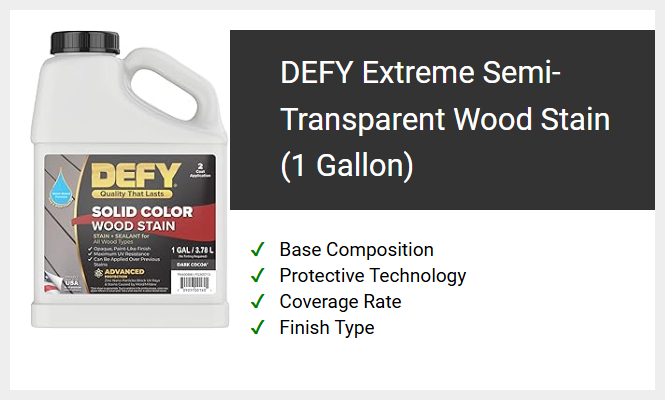DEFY Extreme Semi-Transparent Wood Stain (1 Gallon)