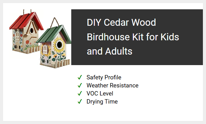 DIY Cedar Wood Birdhouse Kit for Kids and Adults