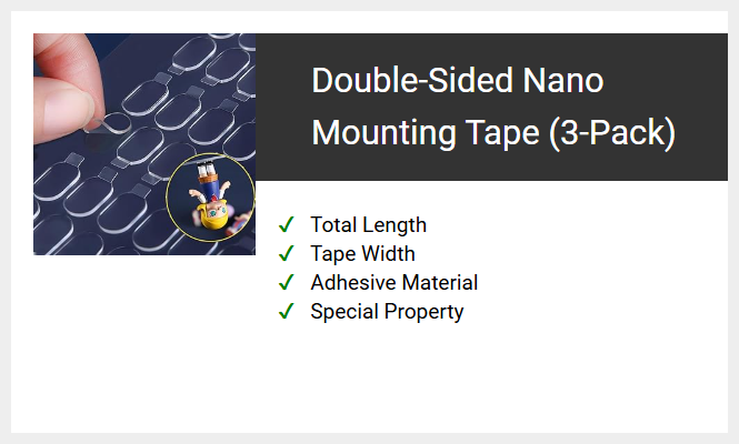 Double-Sided Nano Mounting Tape (3-Pack)