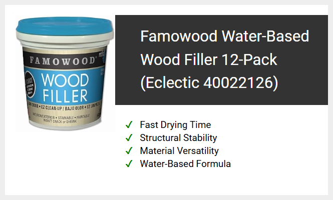 Famowood Water-Based Wood Filler 12-Pack (Eclectic 40022126)