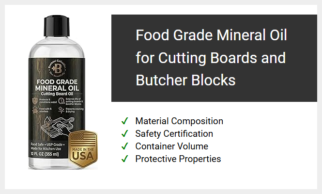 Food Grade Mineral Oil for Cutting Boards and Butcher Blocks