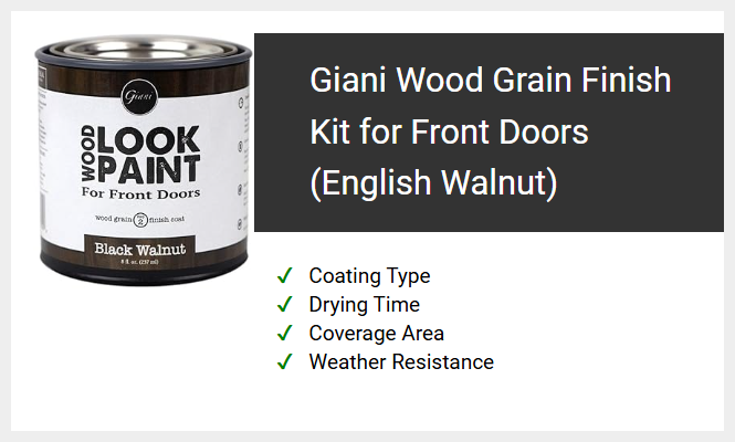 Giani Wood Grain Finish Kit for Front Doors (English Walnut)