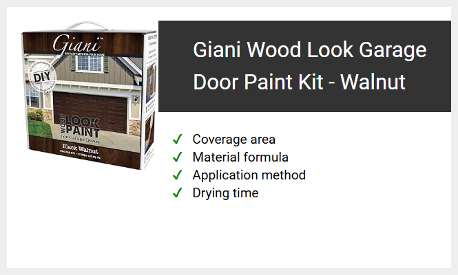 Giani Wood Look Garage Door Paint Kit - Walnut
