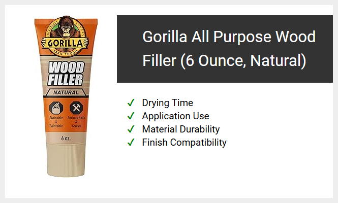 Gorilla All Purpose Wood Filler (6 Ounce, Natural)
