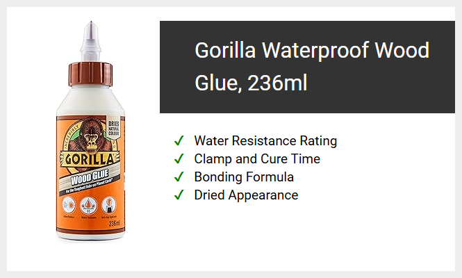 Gorilla Waterproof Wood Glue, 236ml