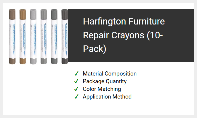 Harfington Furniture Repair Crayons (10-Pack)