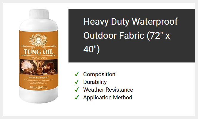 Heavy Duty Waterproof Outdoor Fabric (72 x 40)