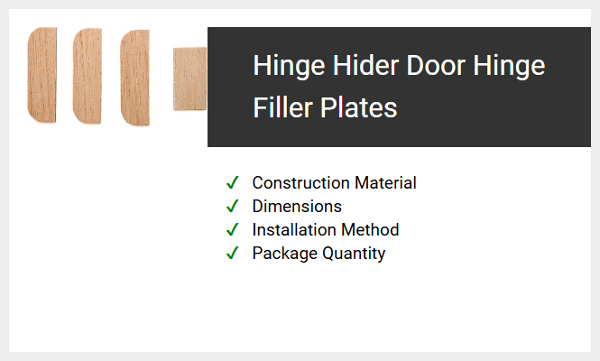 Hinge Hider Door Hinge Filler Plates