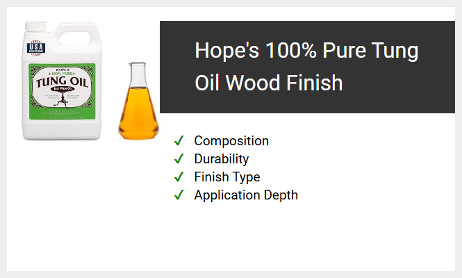 Hope's 100% Pure Tung Oil Wood Finish