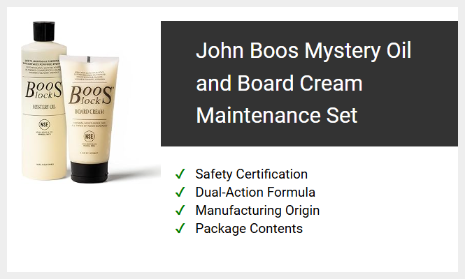 John Boos Mystery Oil and Board Cream Maintenance Set