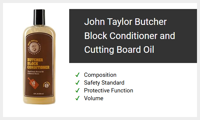 John Taylor Butcher Block Conditioner and Cutting Board Oil
