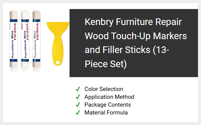 Kenbry Furniture Repair Wood Touch-Up Markers and Filler Sticks (13-Piece Set)