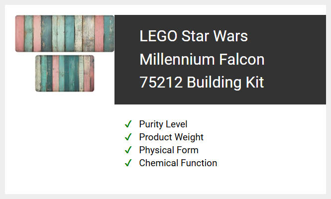 LEGO Star Wars Millennium Falcon 75212 Building Kit