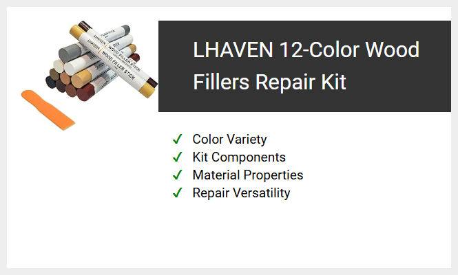 LHAVEN 12-Color Wood Fillers Repair Kit