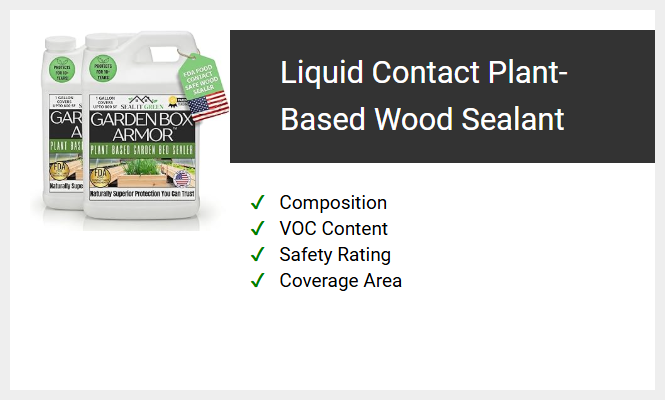 Liquid Contact Plant-Based Wood Sealant
