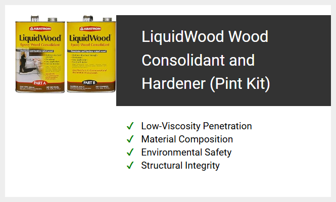 LiquidWood Wood Consolidant and Hardener (Pint Kit)