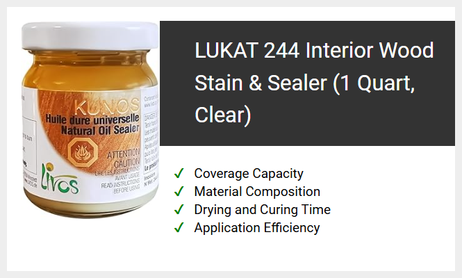 LUKAT 244 Interior Wood Stain & Sealer (1 Quart, Clear)