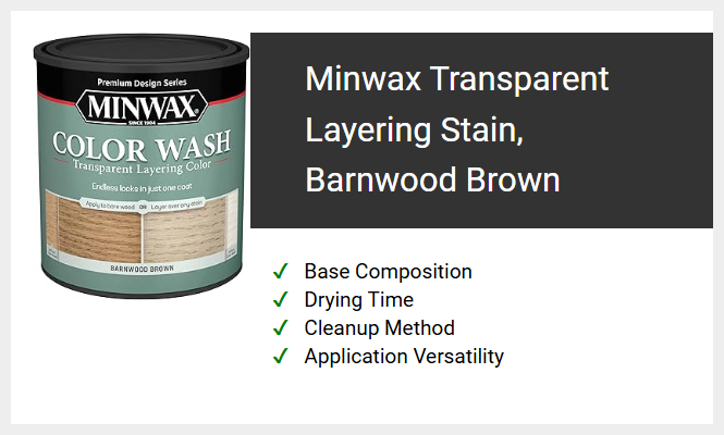 Minwax Transparent Layering Stain, Barnwood Brown