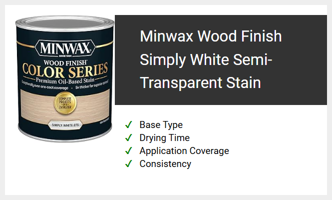 Minwax Wood Finish Simply White Semi-Transparent Stain