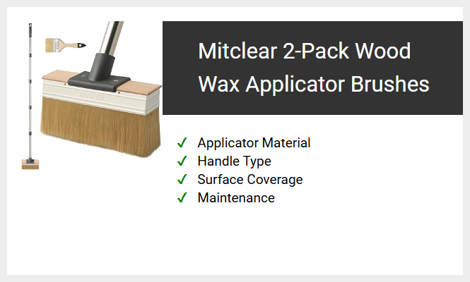 Mitclear 2-Pack Wood Wax Applicator Brushes