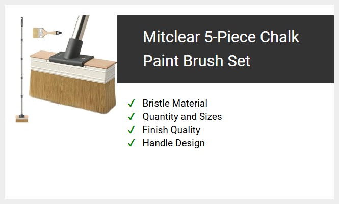 Mitclear 5-Piece Chalk Paint Brush Set