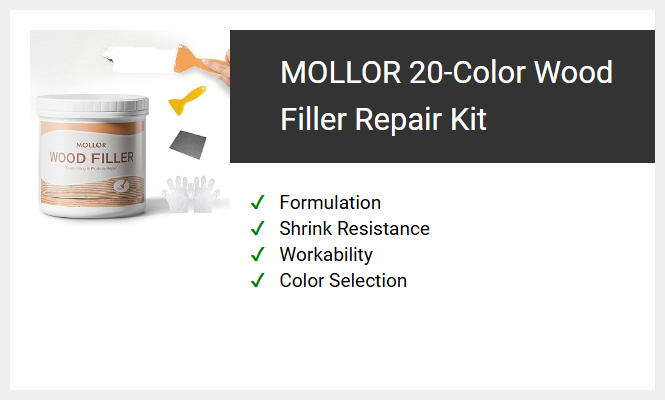 MOLLOR 20-Color Wood Filler Repair Kit