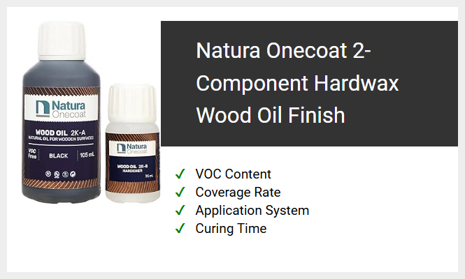 Natura Onecoat 2-Component Hardwax Wood Oil Finish