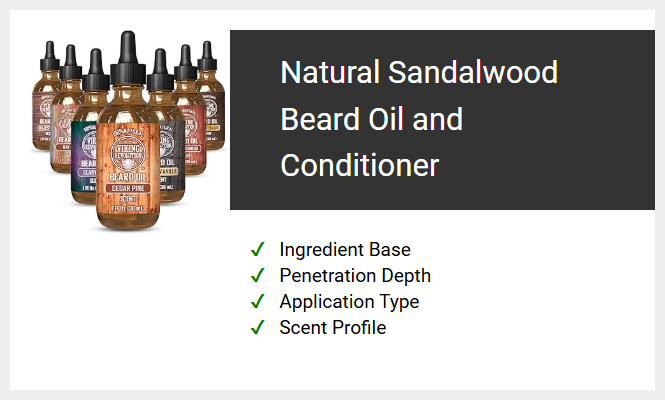 Natural Sandalwood Beard Oil and Conditioner