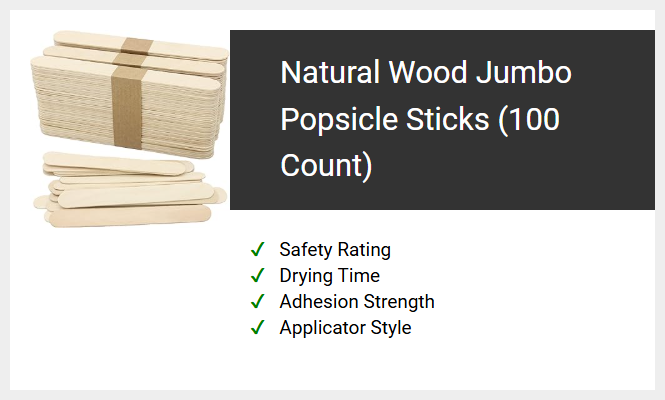 Natural Wood Jumbo Popsicle Sticks (100 Count)