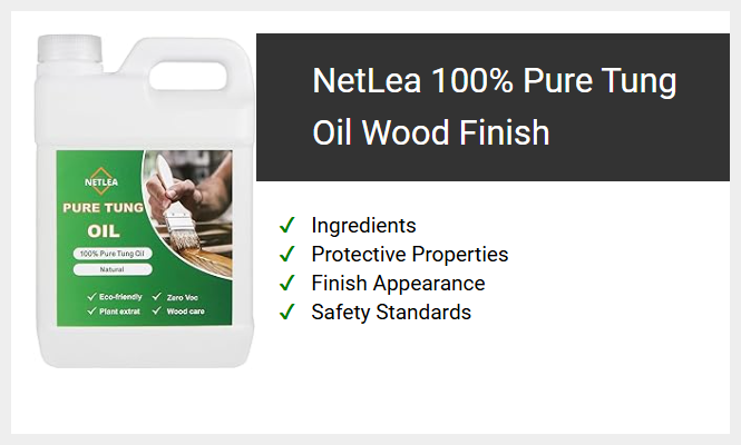 NetLea 100% Pure Tung Oil Wood Finish