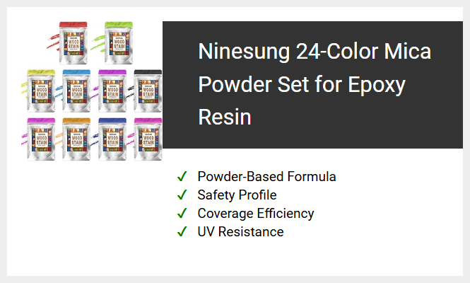 Ninesung 24-Color Mica Powder Set for Epoxy Resin