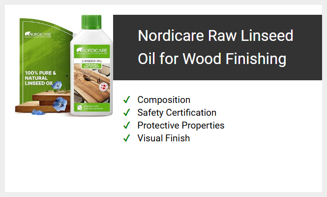 Nordicare Raw Linseed Oil for Wood Finishing