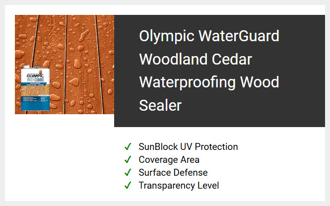 Olympic WaterGuard Woodland Cedar Waterproofing Wood Sealer